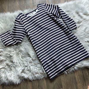 J. Crew Silk Striped Dress with Pockets